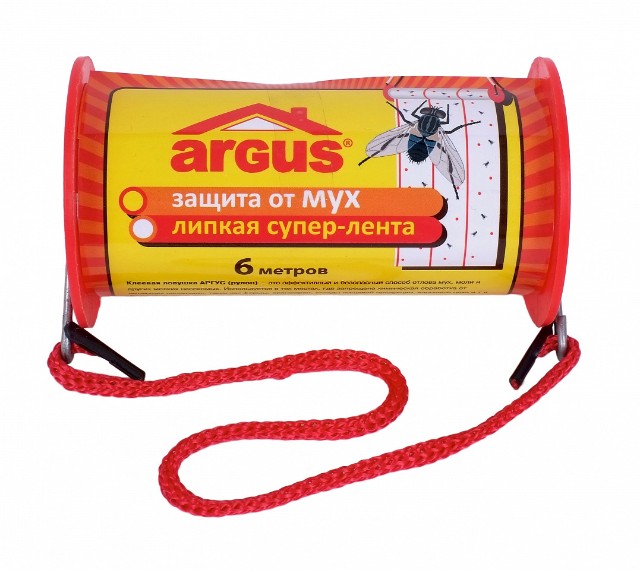 Argus (Аргус) клеевая ловушка от мух, ролик 6м*10см, 24 шт. Фото 0
